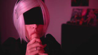 Nier Automata 2B cosplay – hot 18 yo teen cosplayer anal & Ahegao